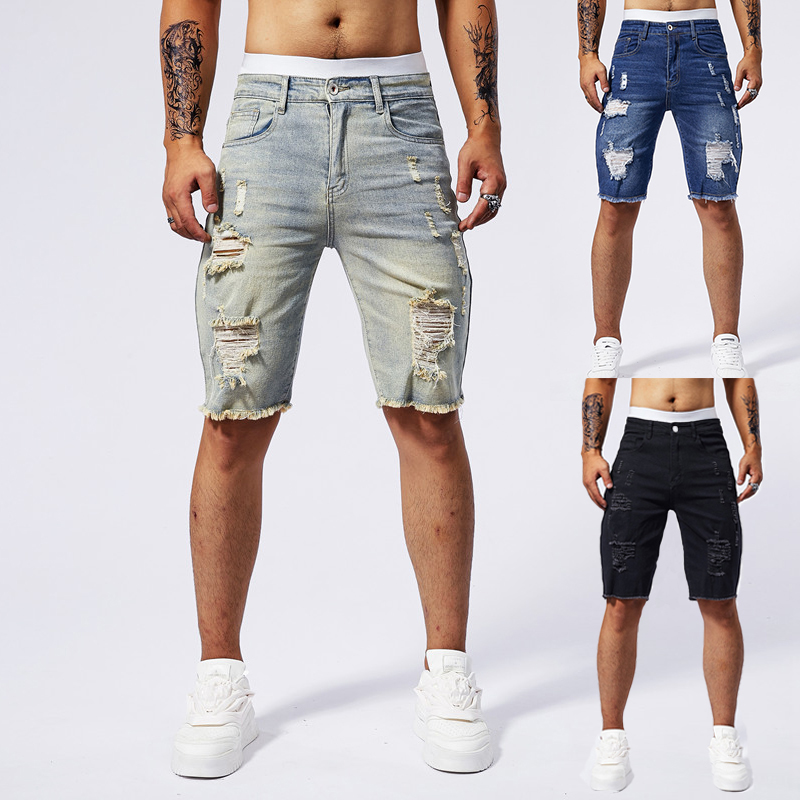 Street Fashion Brand - Новинка лета 2024, мужские рваные джинсовые