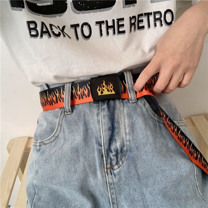 Ремень с пламенем в стиле панк – обзор и цена Street Fashion For Boy