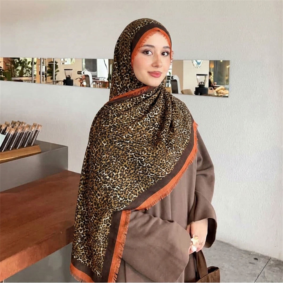 Винтажный хиджаб-шарф с леопар – обзор и цена Street Fashion Hijab