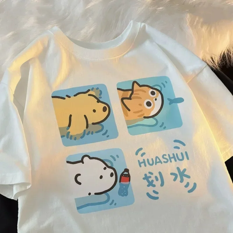 Забавная женская футболка с ри – обзор и цена Fashion Street Cat