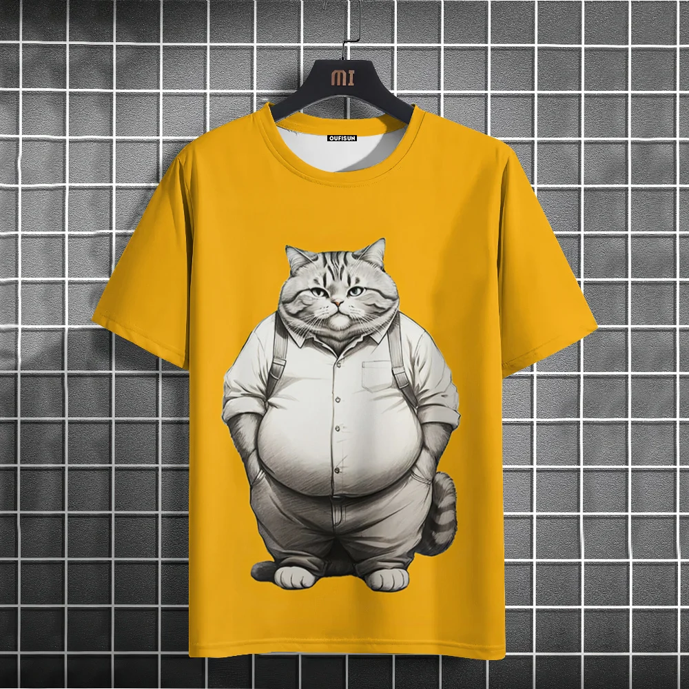 Летняя мужская футболка Fun Ca – обзор и цена Fashion Street Cat