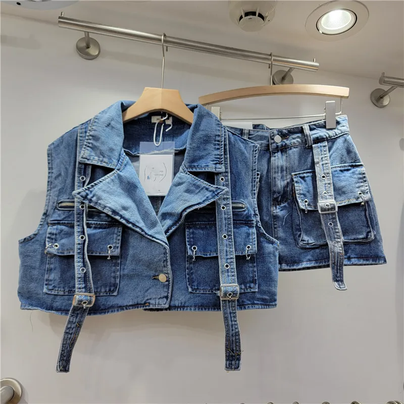 Модный джинсовый женский компл – обзор и цена Street Fashion Vest