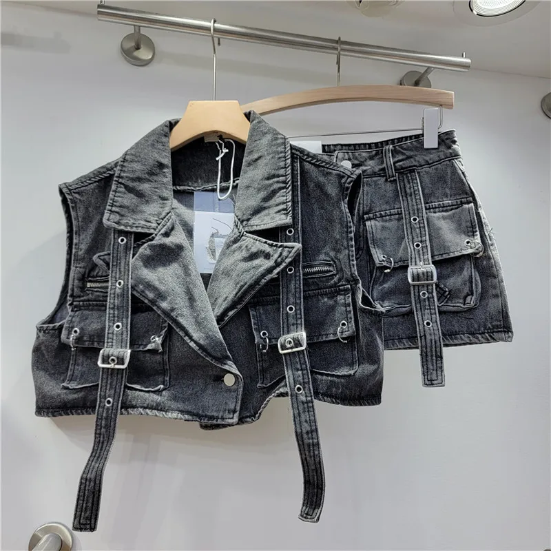 Модный джинсовый женский компл – обзор и цена Street Fashion Vest
